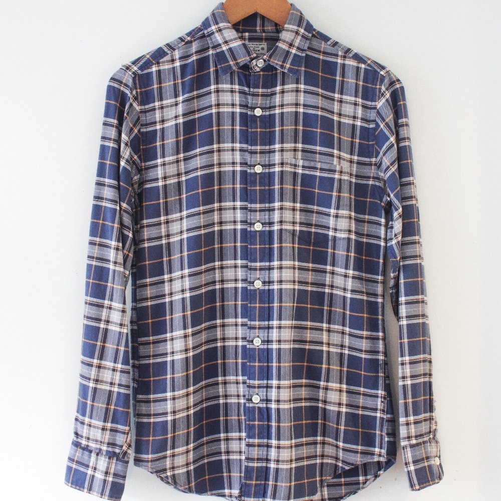 Mens J.Crew Plaid Cotton Shirt XS